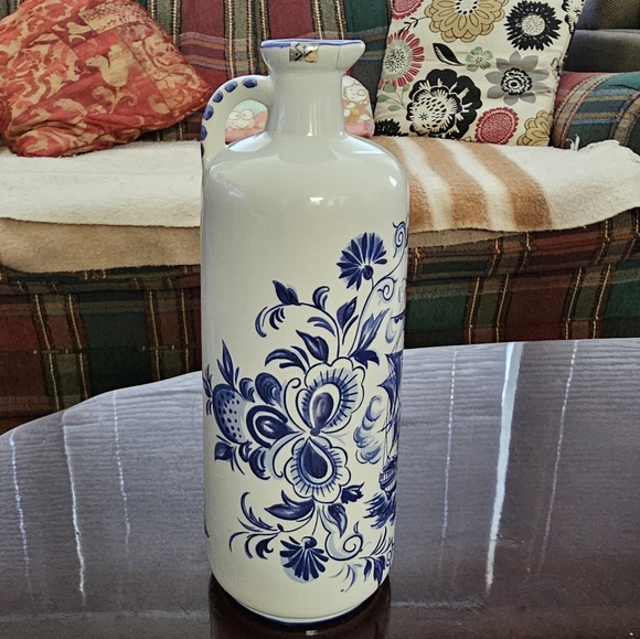 Ulmer Keramik Blue Ceramic Jug / Pitcher | Handpainted | Made in Germany | 0,71 - Picture 2 of 7